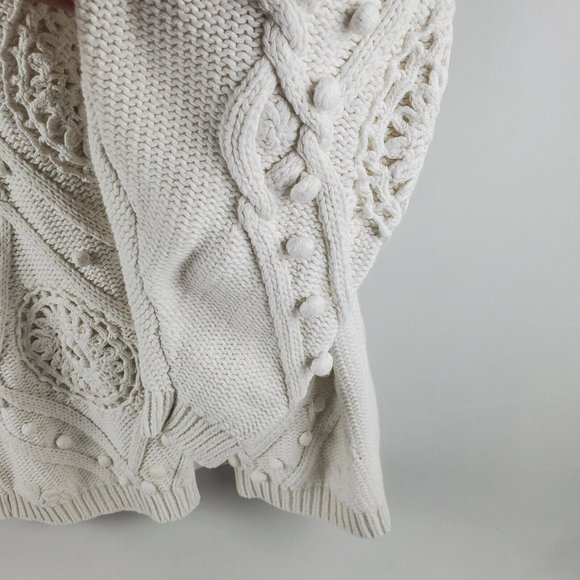 Boaz Womens Chunky White Sweater Winter Warm Long Sleeve Pullover Plus Sz 22/24 - Picture 5 of 7